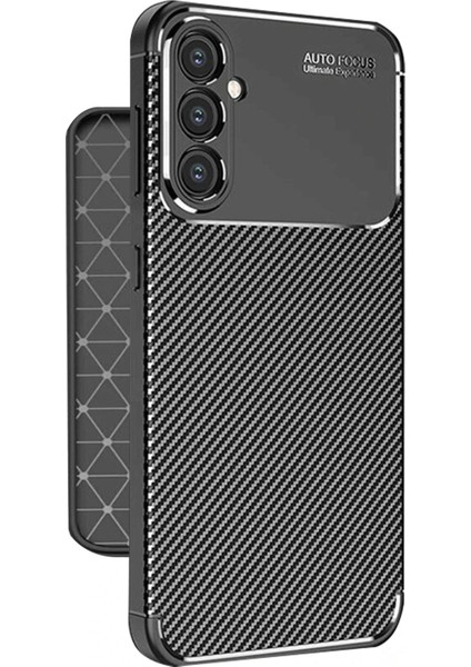 Samsung Galaxy A56 Kılıf Auto Focus Karbon Kapak - Siyah - CPT107673-7775 fiyatları