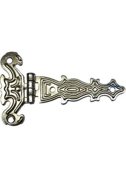 Dekoratif, Sac Tek Kuyruklu Menteşe - 40X68 Mm, Küçük, Nikel, 1 Adet