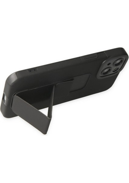 iPhone 14 Plus Kılıf Mega Standlı Silikon - Siyah - CPT108518-8218 fırsatları