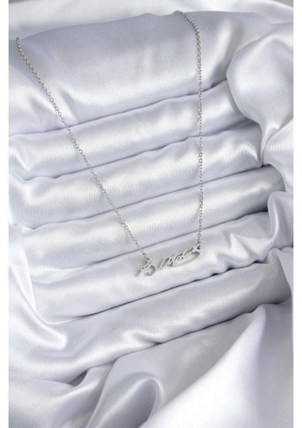 Bfs 316L Çelik Zincir Gümüş Renk Atatürk Imza Figür Kadın Kolye fiyatları