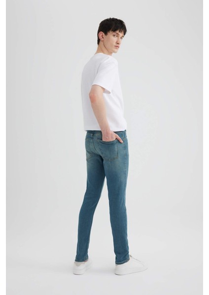 Super Skinny Ekstra Dar Kalıp Normal Bel Ekstra Dar Paça Jean Pantolon R8760AZ24SP