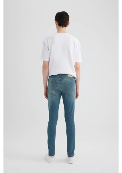 Super Skinny Ekstra Dar Kalıp Normal Bel Ekstra Dar Paça Jean Pantolon R8760AZ24SP