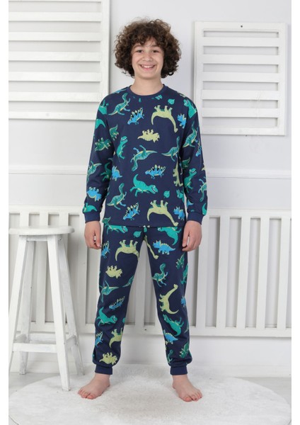 Stegosaurus Desenli Erkek Çocuk Pijama Takımı
