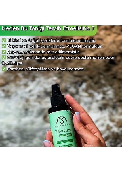 Biberiye Suyu Özlü Saç Toniği - Doğal Vegan İçerik, Saç köklerini güçlendiren Bitkisel Bakım, Tüm Saç Tipleri İçin Uygun 150 ml fiyatları