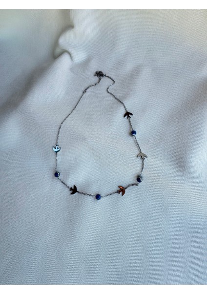 Kuş & Nazar Boncuklu Çelik Kolye indirimleri