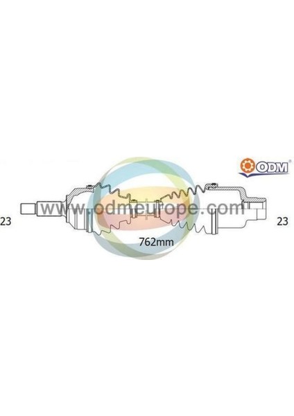 RN88059A Ön Aks Logan 04- Sandero 08- 1.5dci Sag Komple (23X762X23 12T) Absli