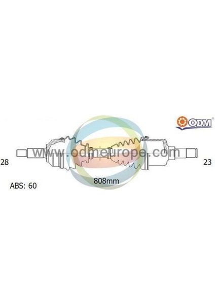 RV88502A1 Arka Aks Land Rover Freelander 98-06 1.8-16V-2.0TD4-2.5V6 4x4 SAG-SOL(28X808X23 60T) Absli