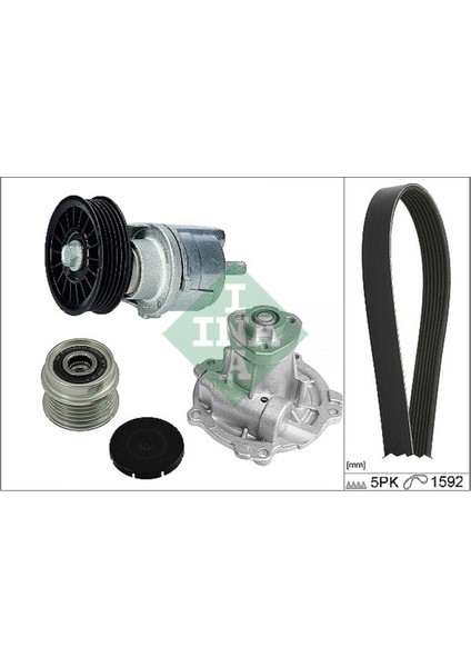 529016130 V Kayış Gergi Seti Devirdaim 980158 535 0004 10-534 0185 10 5PK1592 Afn-Avg-Aff-Ahu-1z