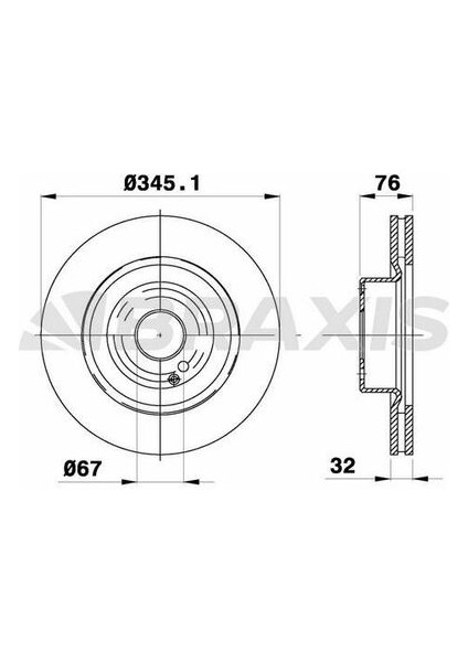 Braxıs AD1094 Fren Dıskı On S-Class W220 98>03 C215 99>05