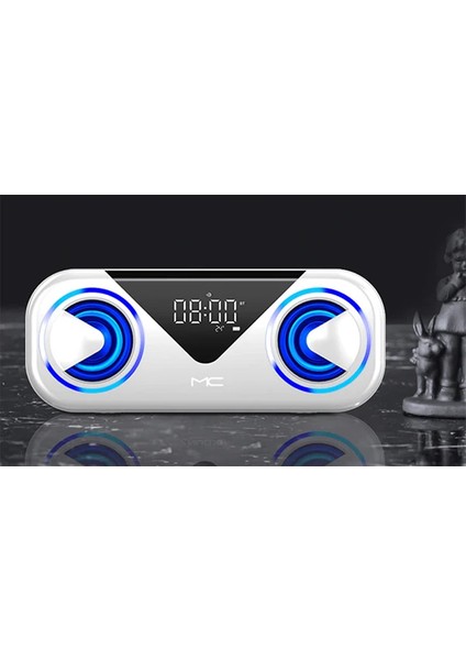 Ally Mc H9 Bluetooth Hoparlörler Speaker Subwoofer Soundbar Destekli Saat LED-(1903 - CPT107845-70