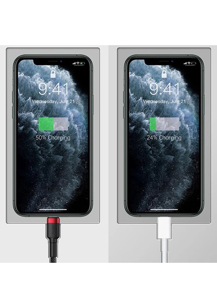 Baseus Cafule 2in1 Type C Pdhızlı Şarj+Iphone Hızlı USB Şarj KABLOSU-(1903) - CPT104237-3543