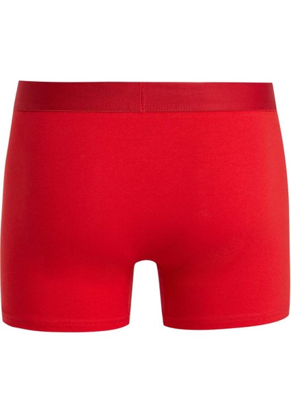 Regular Fit Kalp Desenli 3'lü Boxer B7923AX24SM