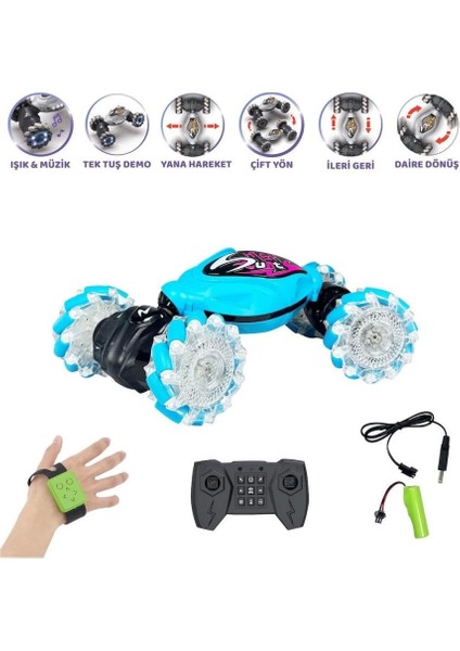 Bfs Hg4-28 Uzaktan Kumandalı Bilekten Kontrol Şarjlı 2.4g Stunt Araba fırsatları