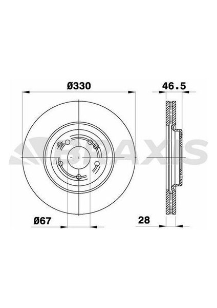 Braxıs AD1010 Fren Dıskı On (Amg) W203 02>07 S203 02>07 C209 02>09 R171 04>10