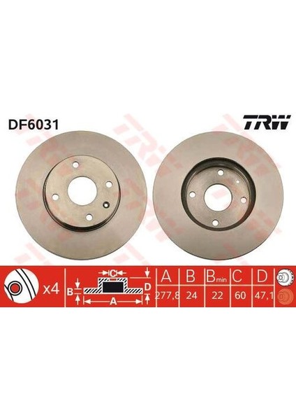 DF6031 On Fren Aynası Havalı Epıca 2.0 2.0d 2.5 06