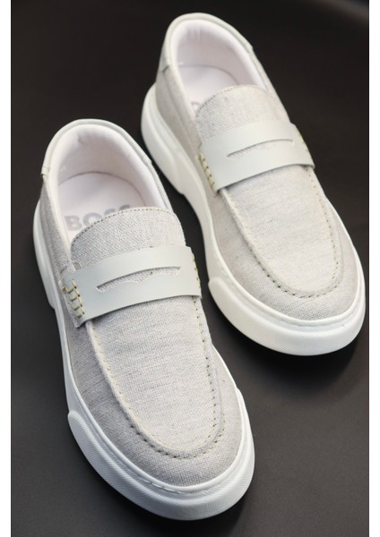 Erkek Bej Sneaker Ayakkabı Günlük