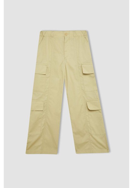Kız Çocuk Wide Leg Kargo Geniş Paça Pamuklu Pantolon C1644A824SP