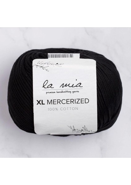 Xl Mercerized Siyah El Örgü Ipi - 1 - 33758