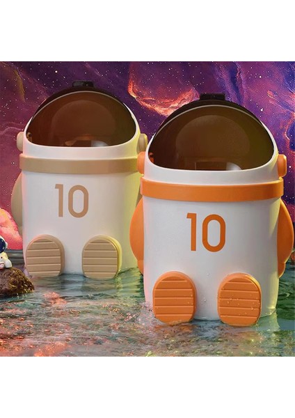 Kapaklı Astronot Temalı Çöp Kutusu, Büyük Kapasiteli, Oturma Odası ve Yatak Odası Için Ideal - Şık Ev Dekoru Açık Kahverengi (Yurt Dışından) indirimleri