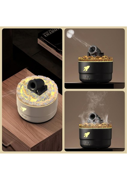 2 Adet Mini Top Nemlendirici Aroma Difüzörü 2 Mod 7 Renk LED Zamanlayıcı ve Ayarlanabilir Ayarlar Taret Nemlendirici A (Yurt Dışından)