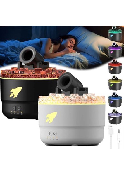 2 Adet Mini Top Nemlendirici Aroma Difüzörü 2 Mod 7 Renk LED Zamanlayıcı ve Ayarlanabilir Ayarlar Taret Nemlendirici A (Yurt Dışından) indirimleri
