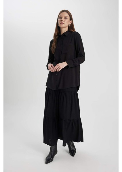 Beli Bağcıklı Viskon Maxi Etek Z3406AZ24SP