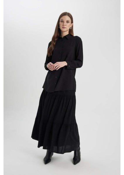 Beli Bağcıklı Viskon Maxi Etek Z3406AZ24SP