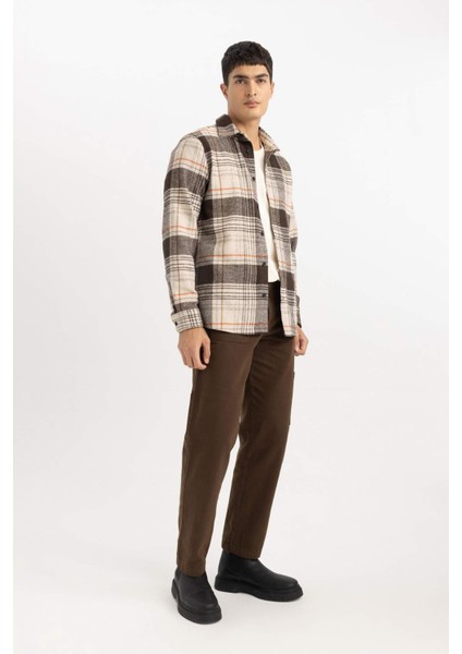 Yazlık Kanvas Pantolon Straight Fit Normal Kalıp Normal Bel Boru Paça Basic Düz Cepli B2156AX24SP fırsatları