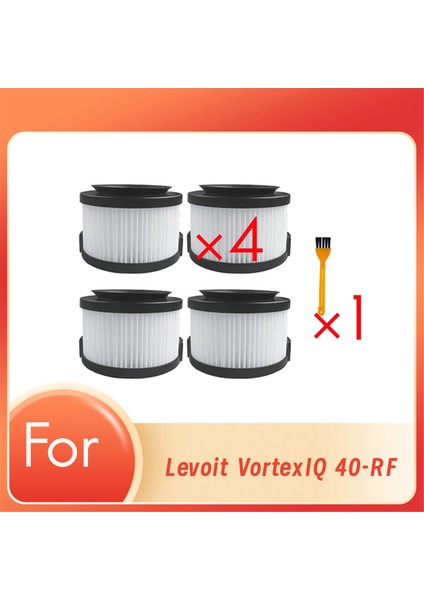 Levoit Vortexiq 40-Rf Ev Temizleyici Filtre Temizleyici Parçalarının Değiştirilmesi Için Temizleme Fırçalı 4 Adet Ön Filtre (Yurt Dışından)