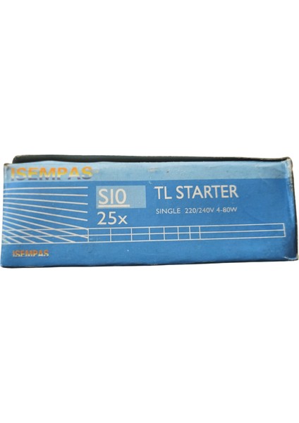 Floresan S10 Starter 220-240V 4-80 Watt 1 Paket (25 Adet) fırsatları
