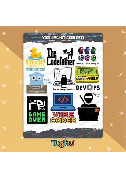 Yazılım Sticker Seti, Kodlama Temalı Sticker, 23 Adet Coder Etiket, Yazılımcı Etiket Seti fiyatları