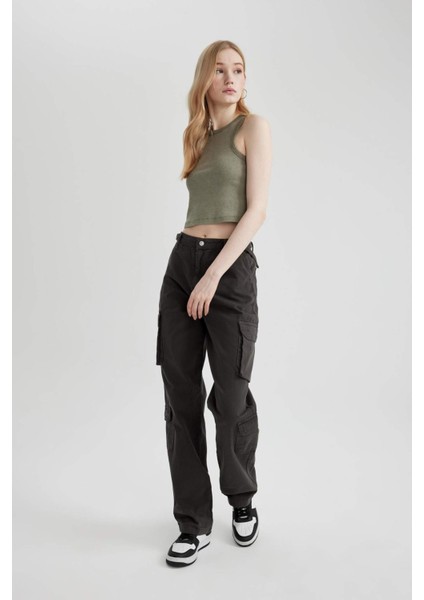 Coool Straight Fit Gabardin Pantolon Kargo Cepli B7611AX24SP modelleri
