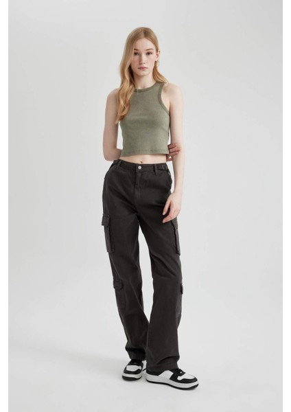 Coool Straight Fit Gabardin Pantolon Kargo Cepli B7611AX24SP fırsatları