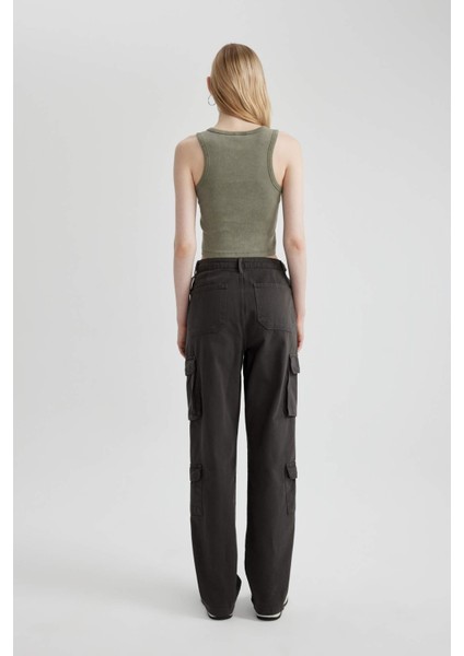 Coool Straight Fit Gabardin Pantolon Kargo Cepli B7611AX24SP