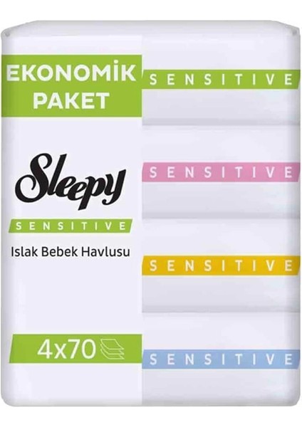 Sensitive Islak Havlu Mendil 4x70 280 Yaprak