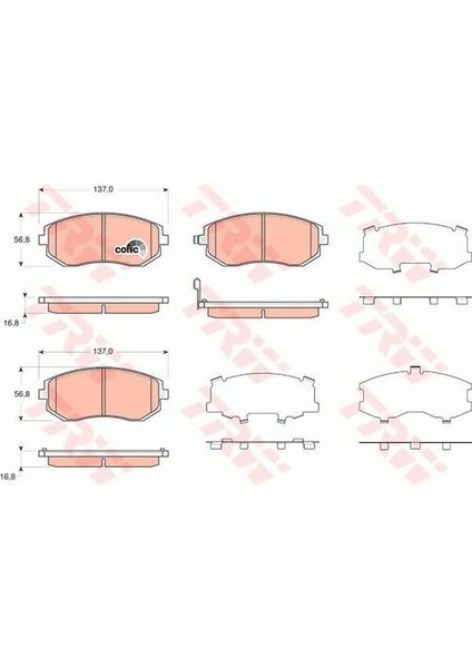 GDB3371 On Balata Subaru Forester 03 Impreza 00-05 Legacy 03- 07- 09 XV1.62.012