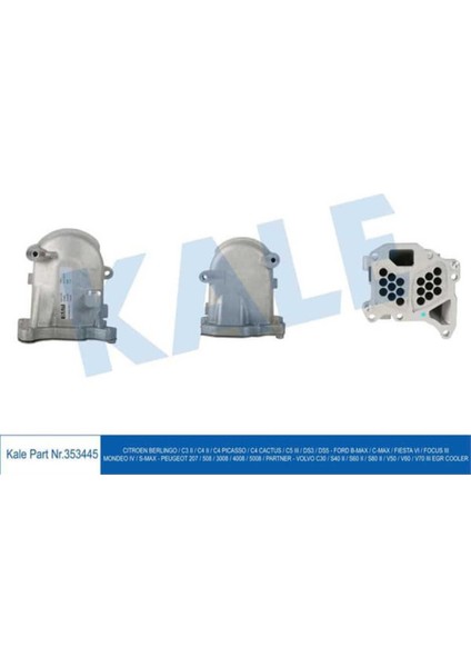 353445 Egr Soğutucu 207 508 3008 5008 Part-Berl C3 C4 C5 Ds3