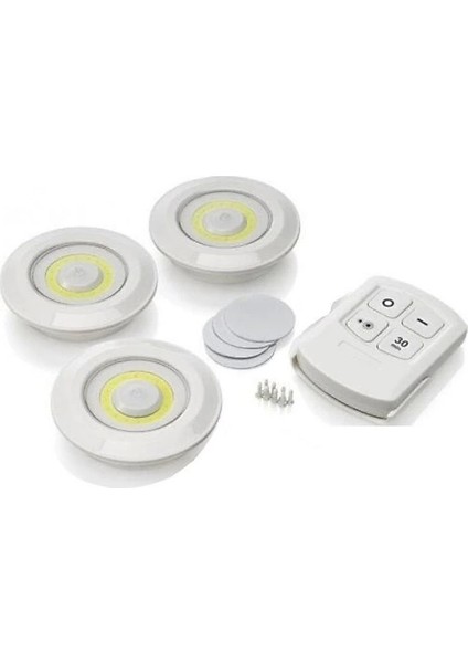 Kablosuz Uzaktan Kumandalı 3lü LED Lamba Seti fiyatları