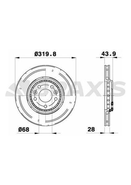 AE0350 AE0350 Ön Fren Diski Renault Laguna Iıı 08-15 Grand Scenic Iıı 09-Talisman 15-Megane Iv 15-1.6 Dcı 2.0 Dcı 402064155R