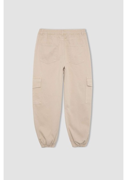 Coool Jogger Pantolon Gabardin Kumaş Normal Bel Basic Düz Kargo Cepli B0454AX24SP
