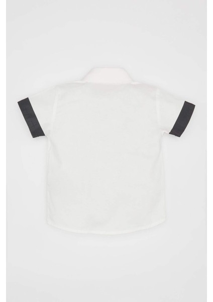 Erkek Bebek Poplin Kısa Kollu Gömlek C2200A524SM