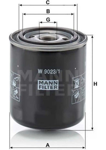 W9023/1 W90231 Yağ Filtresi Scanı 4 Serı 94-164 -G G230 G490 -P P230
