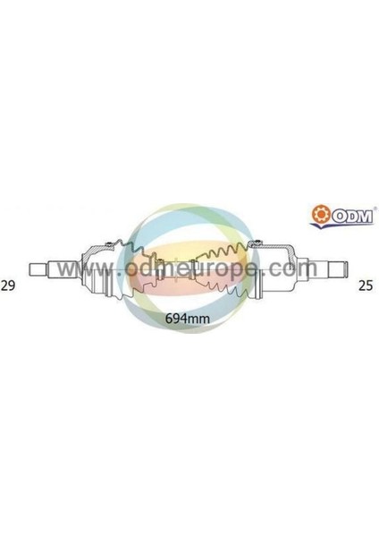 NI88634 Ön Aks Qashqai 07-13 1.6 Sag Komple (29X694X25) Otomatik (HR16DE)