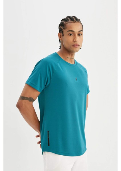 Fit Slim Fit Bisiklet Yaka Ağır Kumaş Sporcu Kısa Kollu Tişört V2887AZ24SP fırsatları
