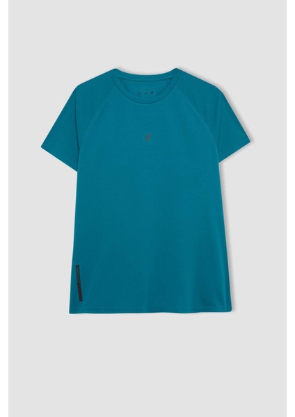 Fit Slim Fit Bisiklet Yaka Ağır Kumaş Sporcu Kısa Kollu Tişört V2887AZ24SP