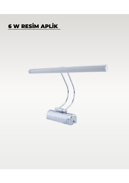 6W Krom Flüt Aplik 3200K (Sarı Işık) modelleri