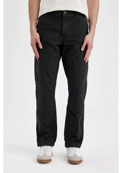 Kanvas Pantolon Wide Leg Bol Rahat Kesim Düz Paça C2091AX24SM