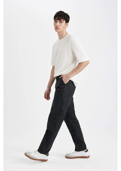 Kanvas Pantolon Wide Leg Bol Rahat Kesim Düz Paça C2091AX24SM modelleri