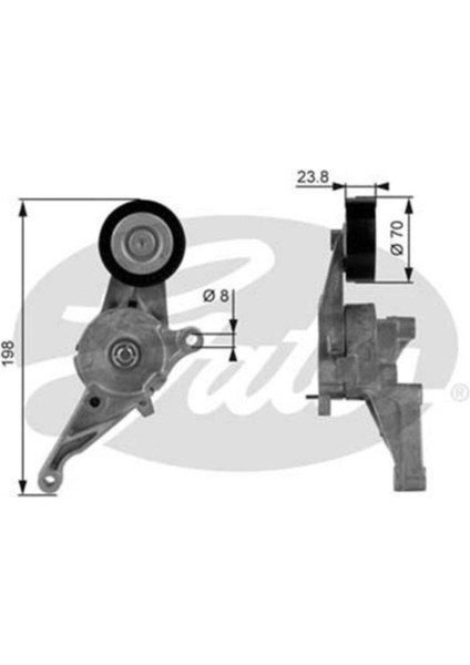 T38436 V Kayıs Gergı Rulmanı Golf V Jetta Caddy / A3 1.6 Fsı Blf Bag Blp Kutuklu