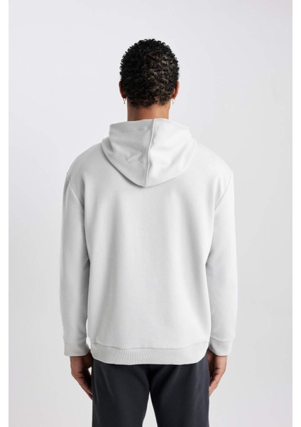 Fit Standart Fit Kapüşonlu Skuba Dalgıç Kumaş Cepli Sweatshirt C2310AX24SP